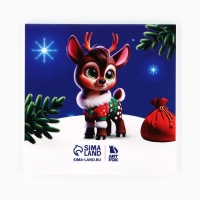 Подарочный набор новогодний, блокнот-раскраска и восковые мелки &laquo;Новогодний енот&raquo;