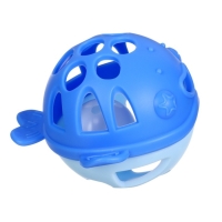 Прорезыватель силиконовый для зубов с погремушкой Крошка Я &laquo;Рыбка&raquo;, в кейсе, синий