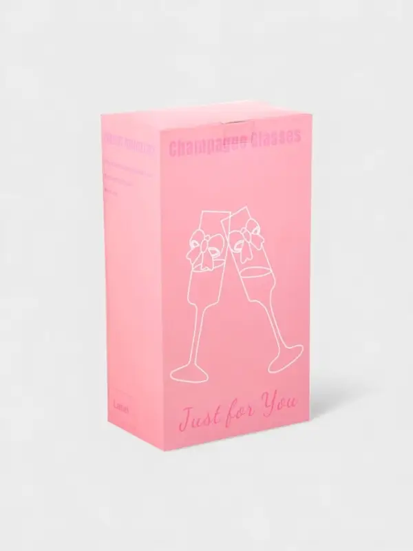 Набор бокалов для шампанского Just for you, 180 мл, 2 шт., 7&times;24 см, стекло, прозрачный