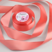 Лента атласная, 40 мм &times; 23 &plusmn; 1 м, цвет лососёвый №263
