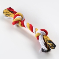 Набор игрушек для средних собак "Кость (16 см) и канат (90-100 г)", голубая