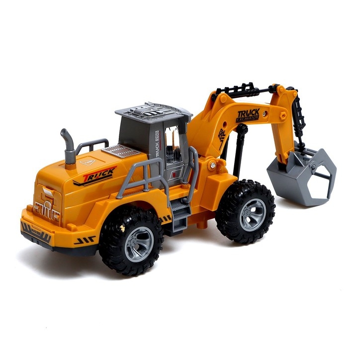 Экскаватор &laquo;Фермер&raquo;, радиоуправляемый, работает от батареек, цвет оранжевый