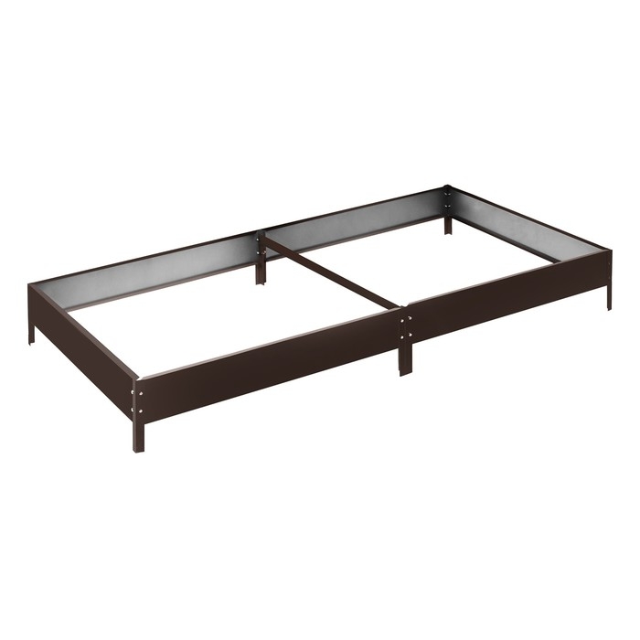 Грядка оцинкованная, компакт, 200 &times; 100 &times; 15 см, коричневая, Greengo