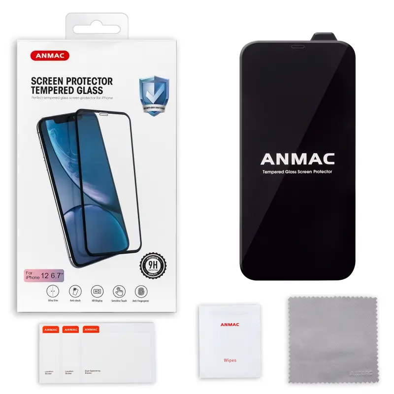 Защитное стекло iPh 7P/8P белое ANMAC 3D матовый с сеточкой Арт. 1137231