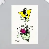 Переводные тату на тело светящиеся цветные &laquo;Девушка и роза в осколках&raquo;, 14.3&times;7.5 см