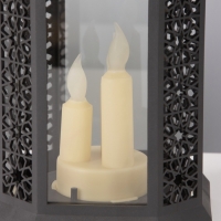 Светодиодная свеча в подсвечнике RISALUX &laquo;Восточные свечи&raquo;, LED-ночник, 1.5 Вт, 3&times;ААА, 15.5&times;15.5&times;34 см