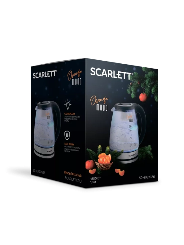 Чайник электрический стеклянный с подсветкой 1,8л Чайник электрический стеклянный с подсветкой 1,8л