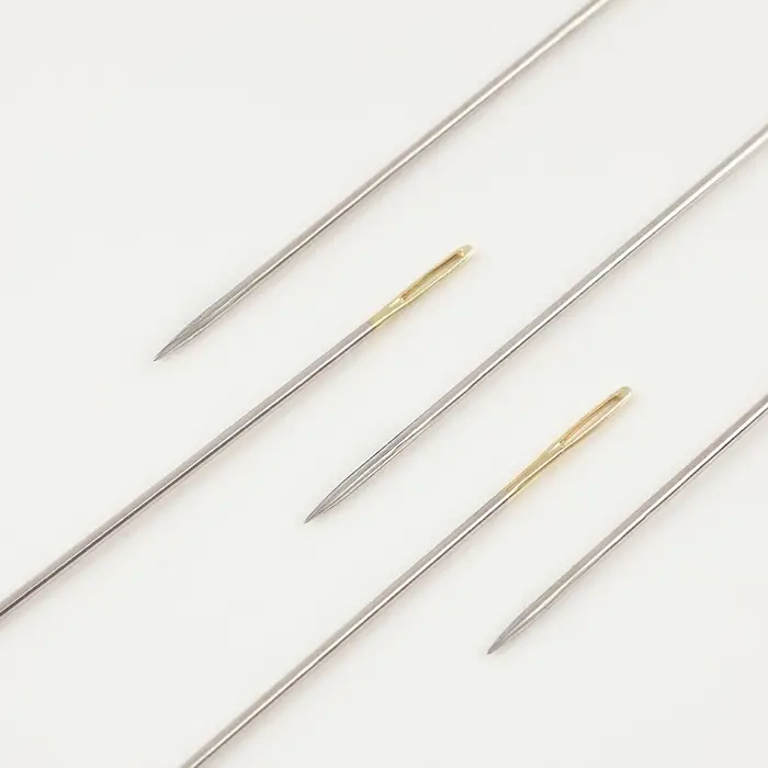 Иглы швейные №1/5, d=1.04 мм, 6 см, с золотым ушком, 10 шт.