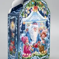 Подарочная коробка новогодняя &laquo;Новогодняя карусель&raquo;, фигурная, 160&times;75&times;260 см