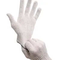 Перчатки садовые, хб, вязка 10 класс, 3 нити, размер 9, без покрытия, белые, Greengo