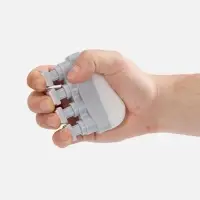 Эспандер кистевой FingerTap, серый с белым