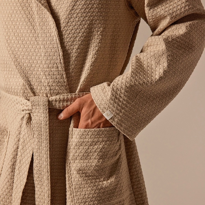 Халат вафельный мужской SL HOME: Waffle Халат вафельный мужской SL HOME: Waffle "Саббиа", размер L, 100% хлопок, 320 г/м2