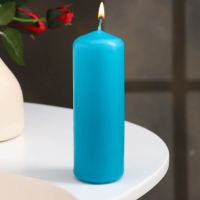 Свеча - цилиндр, 4×12 см, 15 ч, бирюза Свеча - цилиндр, 4×12 см, 15 ч, бирюза