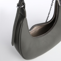 Сумка женская хобо на молнии TEXTURA, средний размер, цвет серый