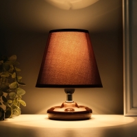 Лампа настольная "Мини" 1х40Вт Е14 кофе 15х15х20см МОДЕЛЬ: 3133993