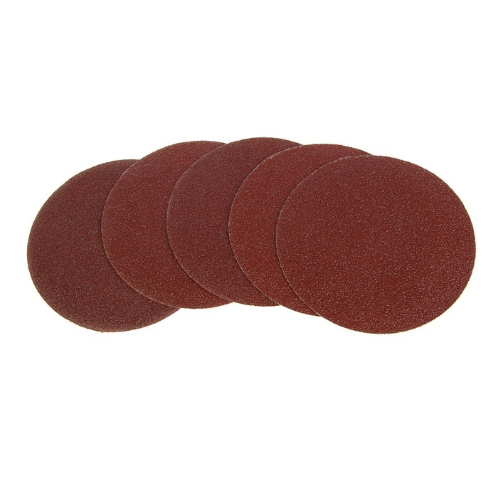 Круг абразивный шлифовальный под &laquo;липучку&raquo; ТУНДРА, 125 мм, Р60, 100 шт.