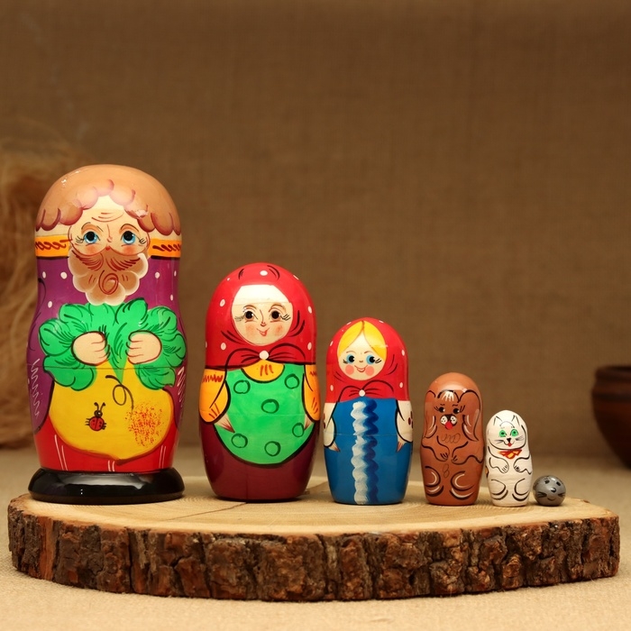 Матрёшка &laquo;Репка&raquo;, сюжетная, 6 кукольная, 16 см, микс