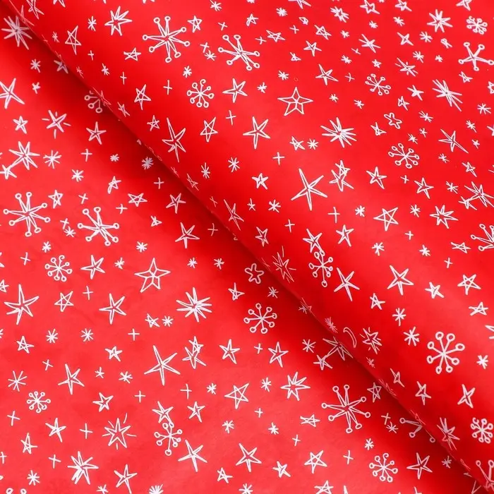 Бумага упаковочная новогодняя глянцевая двусторонняя &laquo;Венки &raquo;, 70&times;100 см