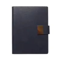 Органайзер на кольцах, А5, с хлястиком, 80л, линия, к/зам, Синий