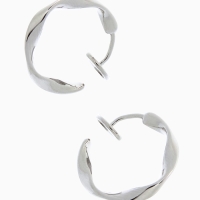 Клипсы &laquo;Тренд&raquo; кольцо жгутик, цвет серебро