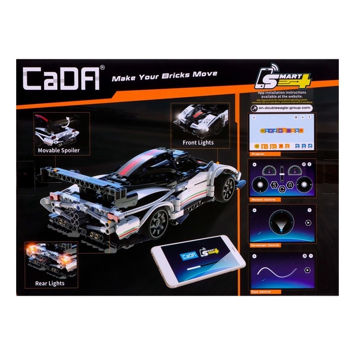 Конструктор радиоуправляемый &laquo;Спорткар&raquo;, 457 деталей, 2 варианта управления