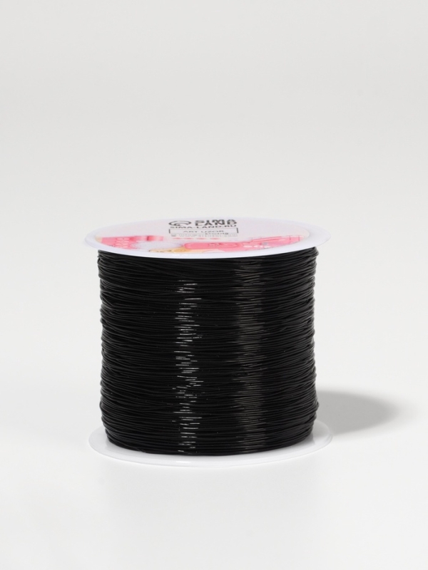 Нить для плетения 100±1м d0,4мм эластичная силикон чёрный АУ Нить для плетения 100±1м d0,4мм эластичная силикон чёрный АУ