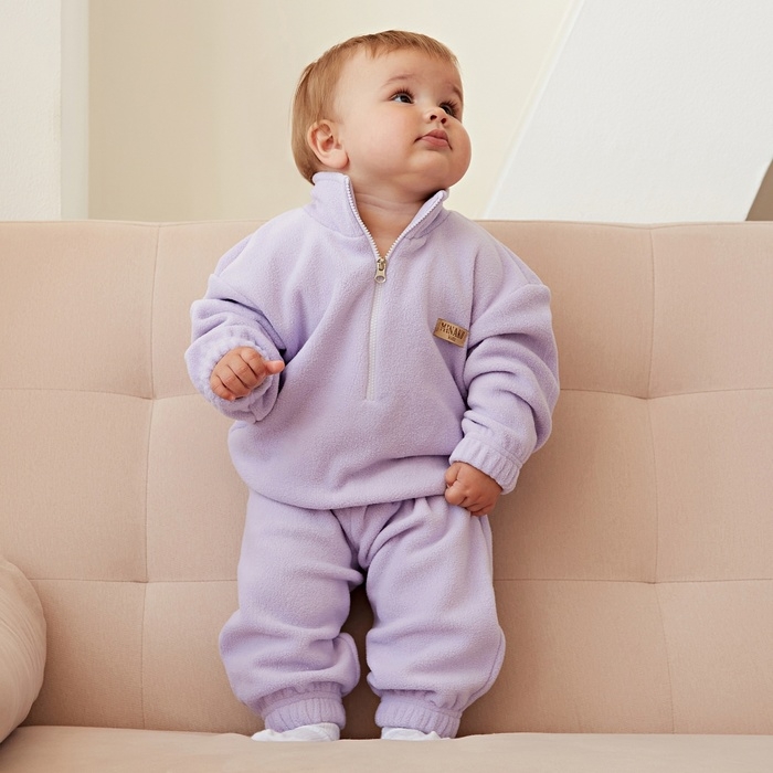 Костюм детский (толстовка, брюки) MINAKU цвет сиреневый, рост 74-80 Костюм детский (толстовка, брюки) MINAKU цвет сиреневый, рост 74-80