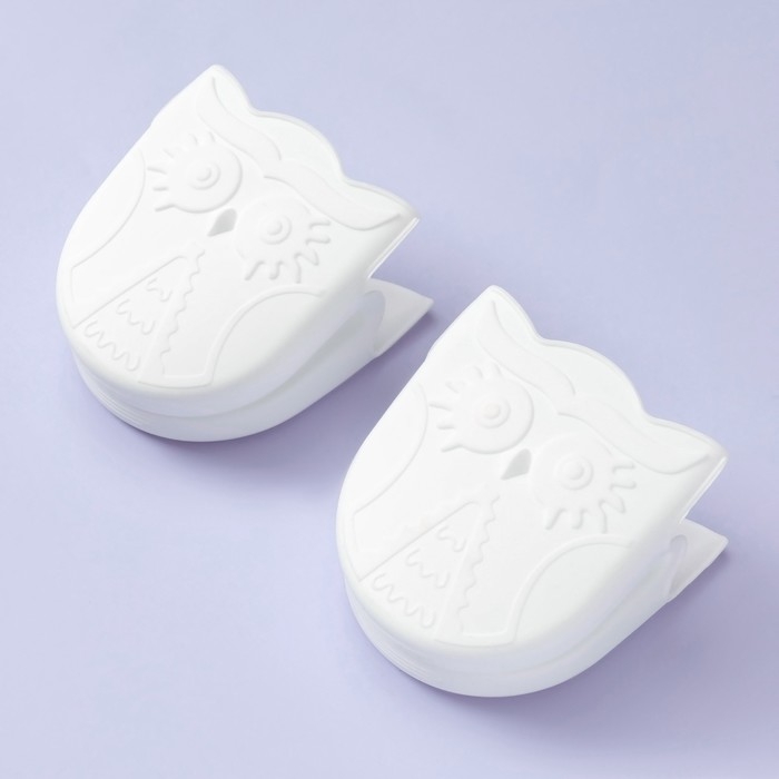 Набор прихваток для горячего Набор прихваток для горячего "Совушка", 2 шт, 10х11х7см, цвет белый