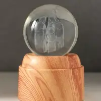 Сувенир стекло свет "Шар. Рождение" 6хLED шар d=6 см, крутится, USB 7х7х10 см