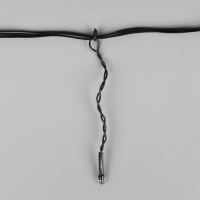 Гирлянда &laquo;Бахрома&raquo; 3 &times; 0.5 м, IP20, тёмная нить, 80 LED, свечение синее, 8 режимов, 220 В