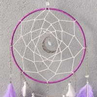 Ловец снов "Кисточки с сиреневыми пёрышками" 40х15 см Ловец снов "Кисточки с сиреневыми пёрышками" 40х15 см