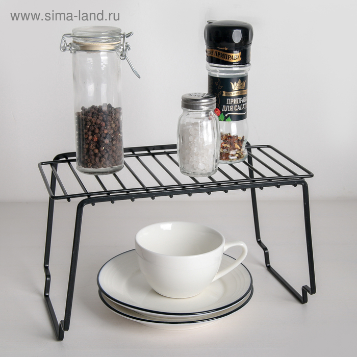 Полка универсальная Доляна, 24&times;14,3&times;14 см, цвет чёрный