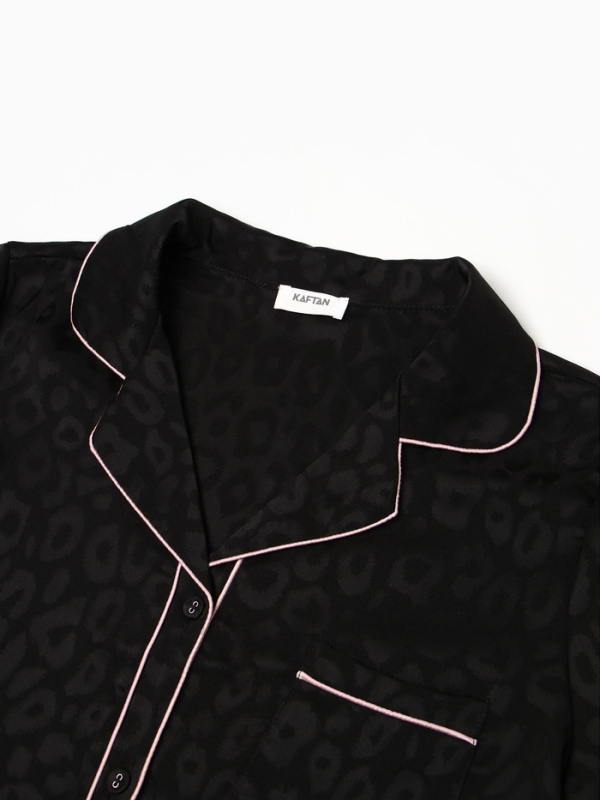 Пижама женская (рубашка и шорты) KAFTAN Leo black collection р-р 48-50