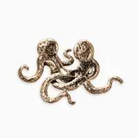Брошь для кармана "Осьминог", цвет чернёное золото