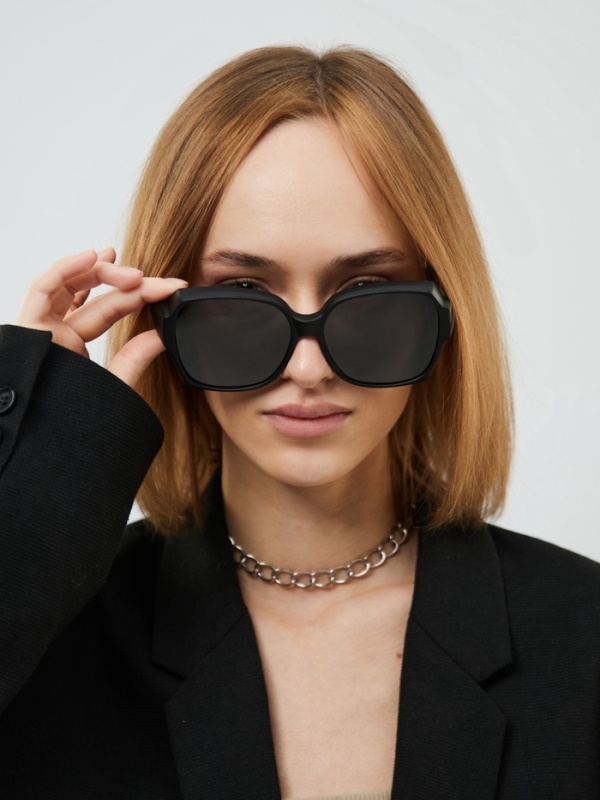 Очки солнечные поляризационные, uv 380, ширина 15.3 см, черные