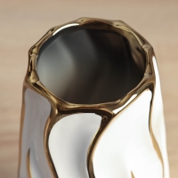 Керамическая ваза декоративная настольная &laquo;Грант элит&raquo;, для цветов, сухоцветов, d-7.5 см, 29&times;12 см, белый