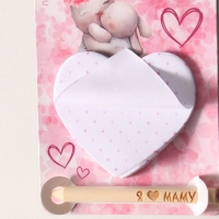 Магнит с блоком для записей и карандашом "Я &hearts; маму" 9х13 см