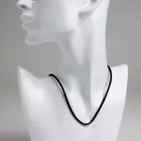 Шнурок из искусственной замши, 43 см + удлинитель, цвет чёрный