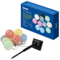 Садовая гирлянда на солнечной батарее «Клубки» Uniel, IP44, 1,8 м, теплый белый Садовая гирлянда на солнечной батарее «Клубки» Uniel, IP44, 1,8 м, теплый белый