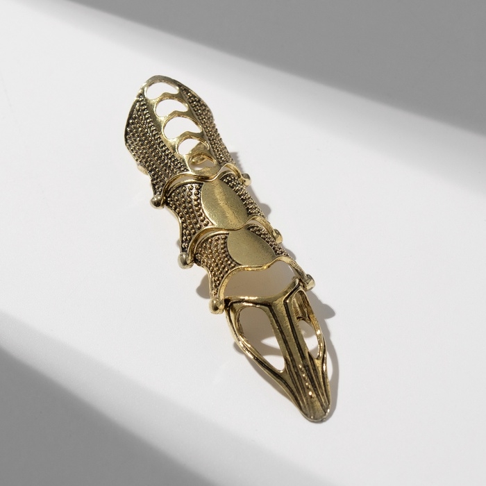 Кольцо «Япония» коготь с сердечками, цвет чернёная медь, безразмерное Кольцо «Япония» коготь с сердечками, цвет чернёная медь, безразмерное