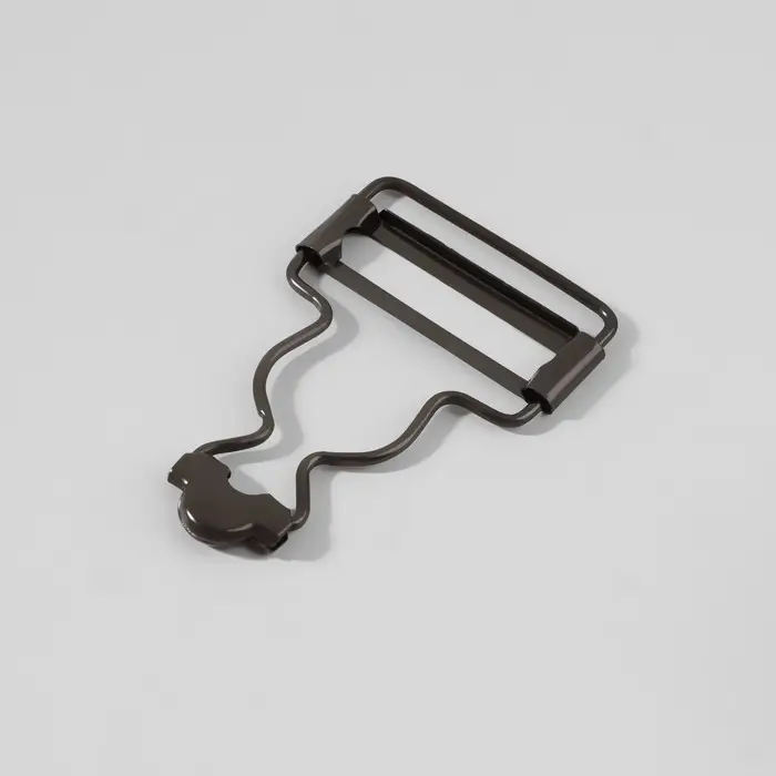 Застёжка для комбинезона, 32 мм, 10 шт., цвет чёрный никель