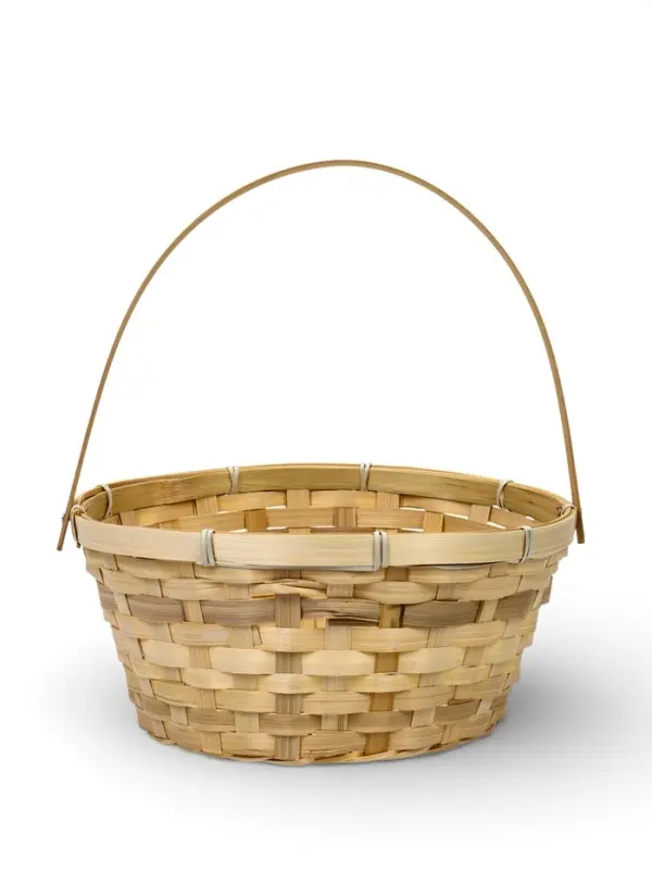 Корзина плетеная 26 х 12 х _ см, ручка складная h=21 см натуральный (к9352418)