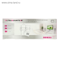 Кронштейн Ultramounts UM832T, для ТВ, наклонный, 32-55", 20.5 мм от стены, черный