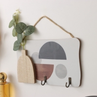 Крючки декоративные дерево "Абстракция. Цветок в вазе" 1,5х23,5х12,5 см