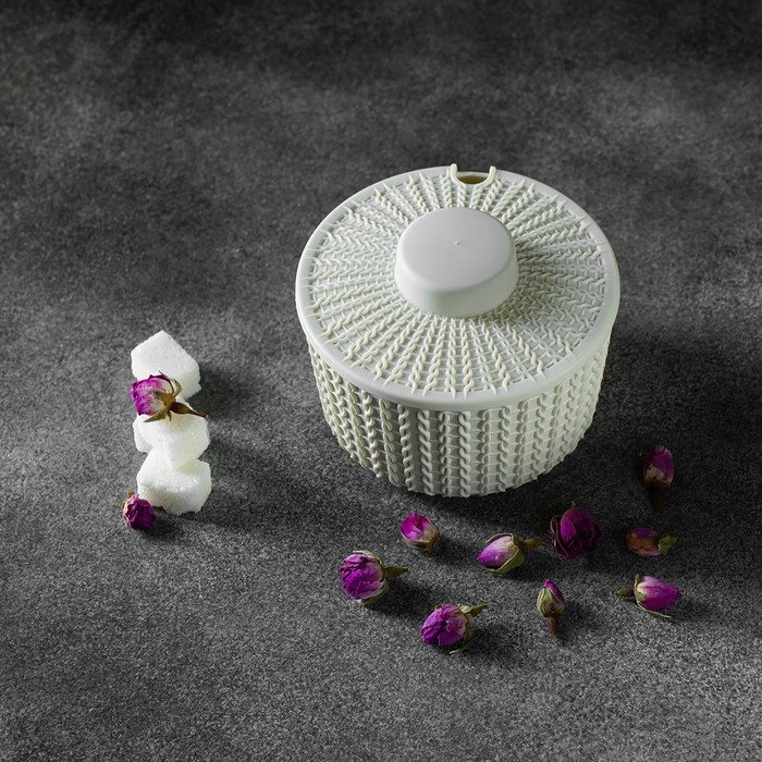 Сахарница &laquo;Вязание&raquo; 450 мл, цвет белый