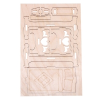 Деревянная мебель для кукол &laquo;Кровать с лавочкой&raquo;