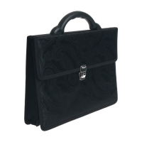 Портфель деловой 350 х 260 х 100 мм, тканевый "Сестрорецк" чёрный жаккард 49907 2С11 Портфель деловой 350 х 260 х 100 мм, тканевый "Сестрорецк" чёрный жаккард 49907 2С11