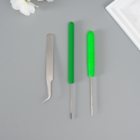 Набор инструментов для квиллинга 3 предмета: инструмент разрез 0,7 см, шило и пинцет 10 см Набор инструментов для квиллинга 3 предмета: инструмент разрез 0,7 см, шило и пинцет 10 см