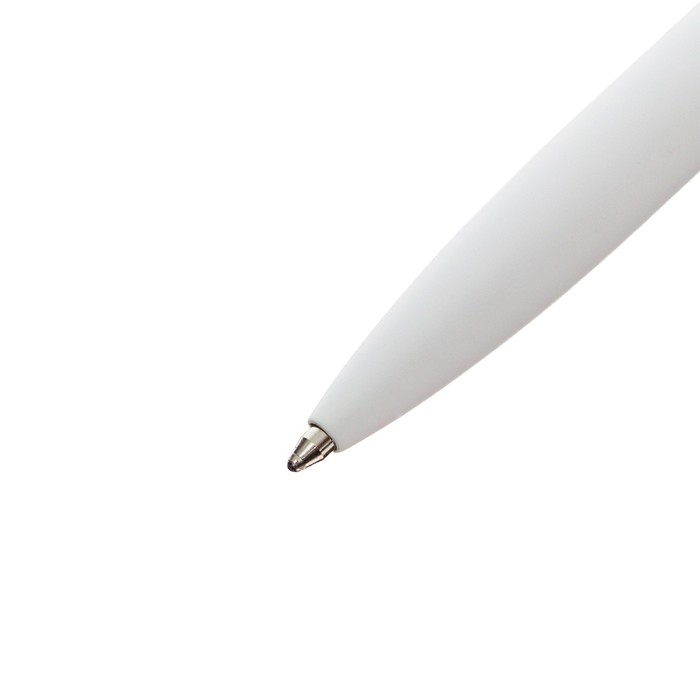 Ручка шариковая автоматическая, 1.0 мм, BrunoVisconti SAN REMO, стержень синий, белый металлический корпус Soft Touch, в тубусе