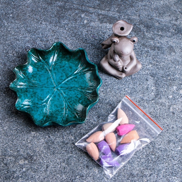 Подставка для благовоний "Лягушонок Вей" 6х4см